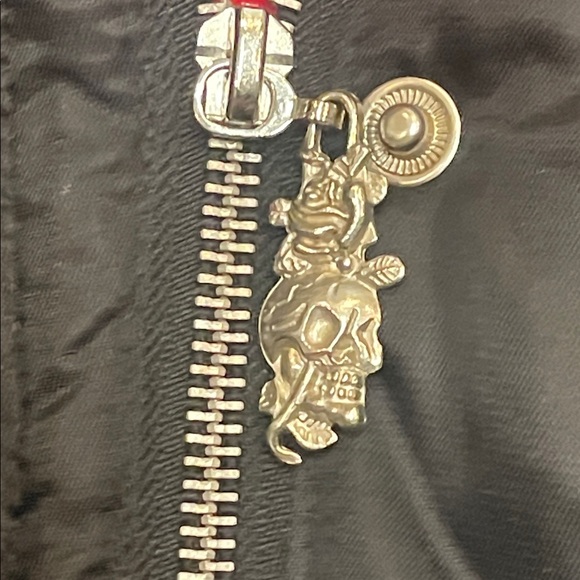 Limited edition Ed Hardy Christian Audigier puffer jacket with hood Adult Large - Picture 6 of 16